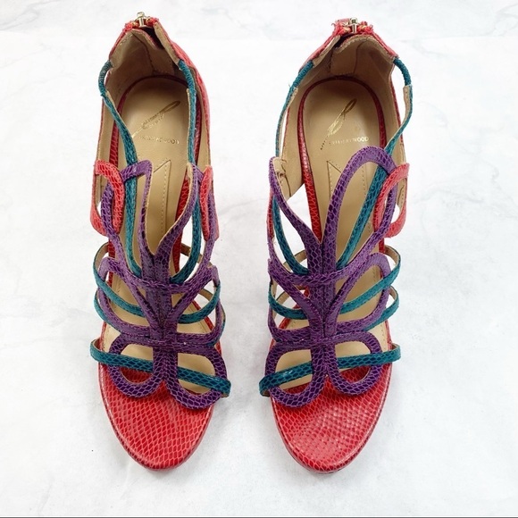 [Brian Atwood] Caged Mutli-Colored Heels - Picture 2 of 6